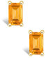 Citrine (5/8 ct. t.w.) Stud Earrings in 14K White Gold or 14K Yellow Gold