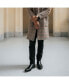 ფოტო #7 პროდუქტის Men's Hiro Leather and Embossed Croc Detailing Chelsea Boots