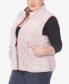 Plus Size Women's Zip Up Sherpa Vest Jacket