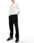 HUGO BLUE relaxed tailored trousers in black