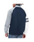 ფოტო #2 პროდუქტის Men's Navy, Gray New York Yankees Elite Raglan Half-Zip Jacket