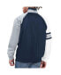 Фото #2 товара Men's Navy, Gray New York Yankees Elite Raglan Half-Zip Jacket