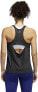 Фото #2 товара Adidas 176500 Womens Running Open Back Tank Top Black/White Size Small