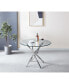 Фото #2 товара Artisan Contemporary Round Clear Dining Tempered Glass Table With Chrome Legs (Silver)