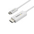 StarTech.com 6ft (2m) USB C to HDMI Cable - 4K 60Hz USB Type C to HDMI 2.0 Video Adapter Cable - Thunderbolt 3 Compatible - Laptop to HDMI Monitor/Display - DP 1.2 Alt Mode HBR2 - White - 2 m - USB Type-C - HDMI Type A (Standard) - Male - Male - Straight