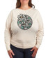 ფოტო #1 პროდუქტის Wildflower Circle Plus Size Graphic Pullover