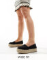 Фото #1 товара ASOS DESIGN Wide fit Journal flatform espadrilles in black