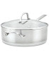 Фото #1 товара 3-Ply Base Stainless Steel 4.5 Quart Induction Sauté Pan with Helper Handle and Lid
