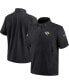 Men's Black Jacksonville Jaguars Sideline Coach Short Sleeve Hoodie Quarter-Zip Jacket