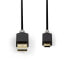 Nedis CCBW60600AT10 - 1 m - USB C - USB A - USB 2.0 - 480 Mbit/s - Anthracite