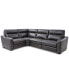 Фото #1 товара Gabrine 4-Pc. Leather Sectional with 2 Power Headrests, Created for Macy's