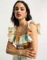 Фото #3 товара & Other Stories frill detail midaxi dress in multi floral print