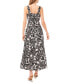 Фото #2 товара Women's Printed Smocked Back Tiered Sleeveless Maxi Dress