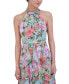 Фото #4 товара Women's Floral-Print Ruffled Halter Maxi Dress