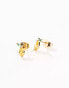 Girls Crew 18k gold plated lemon stud earrings