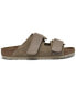 Фото #2 товара Men's Uji Nubuck Suede Leather Two-Strap Slip-On Sandals from Finish Line