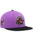 ფოტო #3 პროდუქტის Men's Purple and Black Toronto Raptors Hardwood Classics Snapback Hat