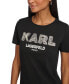 Фото #4 товара Футболка женская KARL LAGERFELD с подделанными жемчужинами Karl T-Shirt