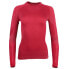 Diadora Act Training Crew Neck Long Sleeve Athletic T-Shirt Womens Red Casual To