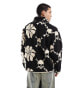 Santa Cruz meyer skull print fleece jacket in black