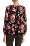 Joie 156873 Women's Nadege Floral Print Silk Blouse Long Sleeve Caviar Sz. XS