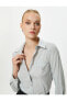 Фото #1 товара Рубашка женская Koton Классическая с длинным рукавом и карманом
