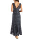 Фото #2 товара Women's Long Embellished Illusion-Detail Lace Gown