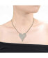 Фото #2 товара Sterling Silver with Pave Cubic Zirconia Heart Layering Necklace