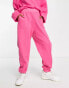 Фото #8 товара ASOS DESIGN co-ord super soft seamed jogger in bright pink