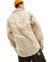 Aape By A Bathing Ape sherpa shirt in off white