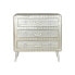 Chest of drawers Home ESPRIT Silver Metal MDF Wood Vintage 80 x 39 x 82 cm