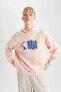 Fit Nba Wordmark Oversize Fit Kapüşonlu Kalın Sweatshirt