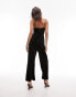 Topshop velvet lace jumpsuit in black