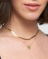 Фото #3 товара Gold Crystal Halo Matte Center Clover Necklace