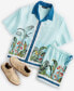 Men's Thom Regular-Fit Tropical-Print Button-Down Camp Shirt, Created for Macy's