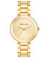 ფოტო #1 პროდუქტის Women's Three Hand Quartz Gold-tone Alloy Bracelet Watch, 33mm