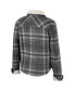 ფოტო #3 პროდუქტის Women's x Wrangler Charcoal Alabama Crimson Tide Plaid Polar Fleece Button-Up Jacket