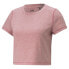 Фото #1 товара Puma Exhale Rib Crew Neck Short Sleeve T-Shirt Womens Pink Athletic Casual Tops