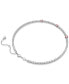 ფოტო #8 პროდუქტის Rhodium-Plated Mixed Crystal Tennis Necklace, 15" + 2-3/4"