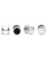 Men's Double Sided Round Beveled Cufflink and Stud Set