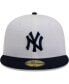 Фото #5 товара Men's White, Navy New York Yankees Optic 59FIFTY Fitted Hat