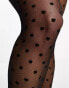 Фото #2 товара ASOS DESIGN Maternity meduim polka dot tights in black