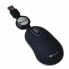 Фото #1 товара Оптическая мышь с выдвижным шнуром VARIOS SINBLACK 1000 dpi Чёрный