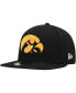 Фото #4 товара Men's Black Iowa Hawkeyes Patch 59FIFTY Fitted Hat