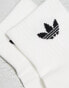 adidas Originals 6 pack trefoil ankle socks in white