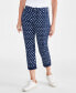 Women's Printed Mid-Rise Curvy Roll Cuff Capri Jeans, Created for Macy's