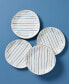 Фото #4 товара Blue Bay Stripes Dinner Plates, Set of 4
