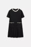 SHORT KNIT DRESS WITH BOX PLEATS