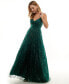 Фото #1 товара Juniors' Glitter-Tulle Lace-Up V-Neck Gown, Created for Macy's