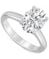 ფოტო #4 პროდუქტის Certified Lab Grown Diamond Oval-Cut Solitaire Engagement Ring (3 ct. t.w.) in 14k Gold